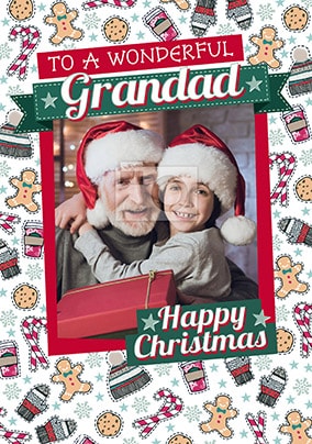 Wonderful Grandad Photo Christmas Card