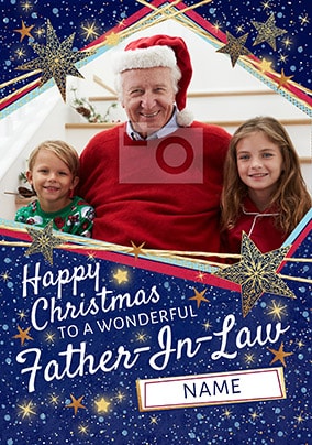 Wonderful Father-In-Law Photo Christmas Card