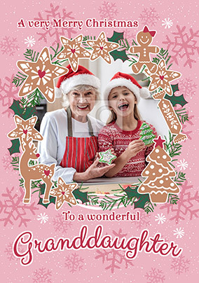 Wonderful Granddaughter Photo Christmas Card
