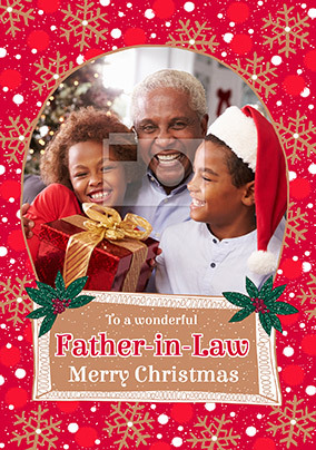 Wonderful Father-In-Law at Christmas Photo Card