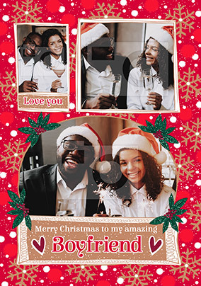 Amazing Boyfriend at Christmas Photo Card