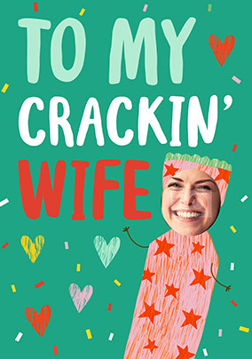 Crackin' Wife Funny Photo Christmas Card