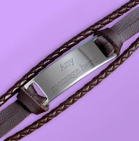 Tap to view Any Message Here Personalised Men's Bracelet