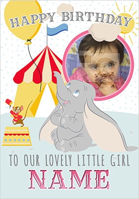 Dumbo Birthday Card Little Girl