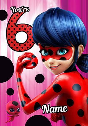 Miraculous Ladybug - 6th Birthday Personalised Card