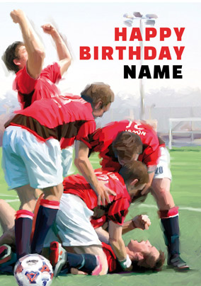 Man's World - Birthday Card Football Fan