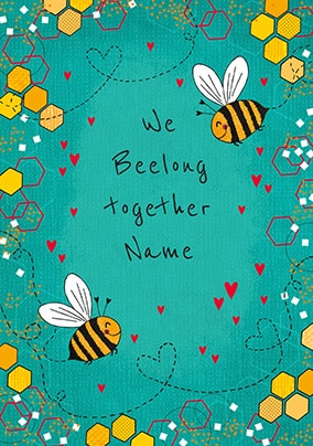 We Beelong Together Personalised Card