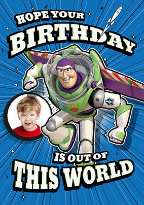 Buzz Lightyear Photo Birthday Card