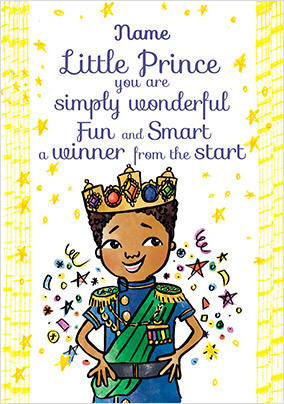 Little Prince personalised Birthday Card