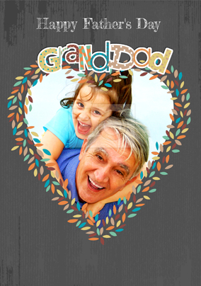 Leafy Hearts - Grandad on Father's Day Card