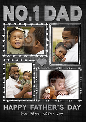 Number 1 Dad Photo Father's Day Card