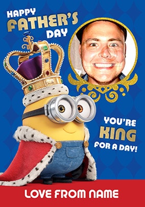 Minions - Father's Day card Photo Upload King for a day