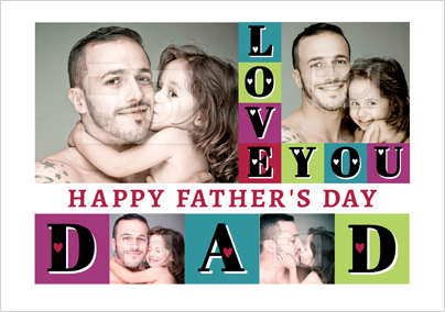 Essentials - Father's Day card Multi Photo Upload Love You Dad