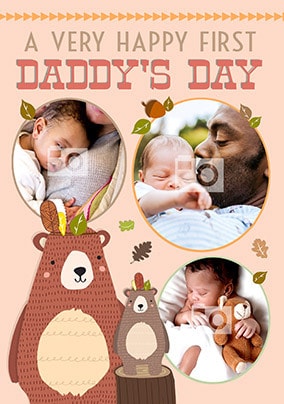 First Daddy's Day Multi Photo Father's Day Card