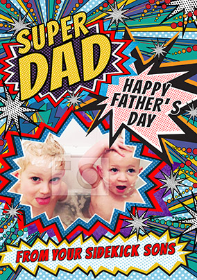 Super Dad & Sidekick Sons Father's Day Card