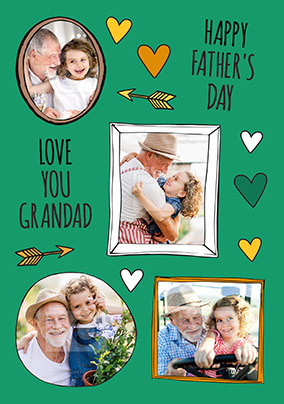 Love You Grandad Multi Photo Upload Father's Day Card