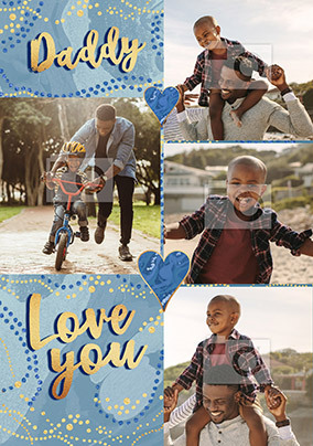 Love You Daddy Multi Photo Card