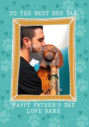 The Best Dog Dad Photo Card