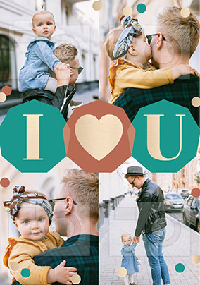 I Heart You Photo Father's Day Card