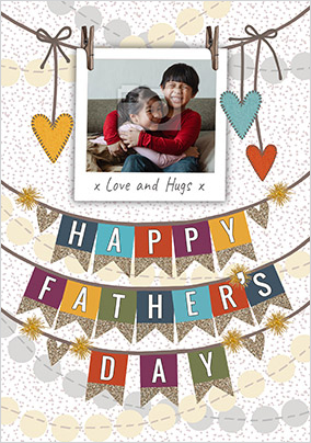 Happy Father's Day Bunting photo Card