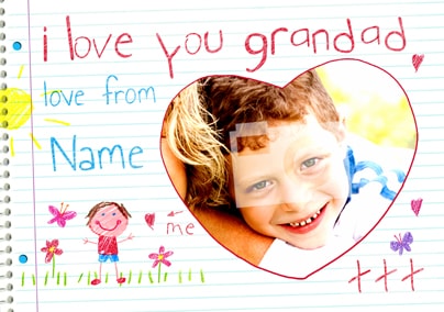 Love From Me - Grandad From Boy Father's Day Card
