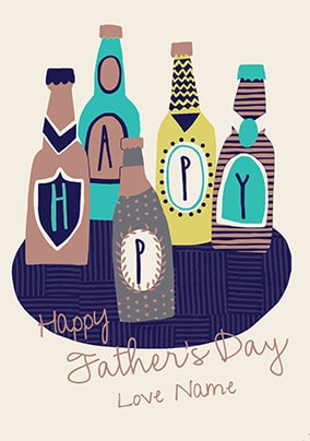 Happy Father's Day Beers Personalised Card