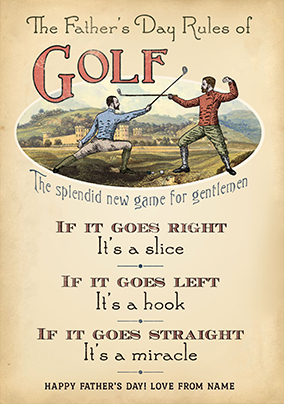 Pigment - Father's Day Card Golf Rules