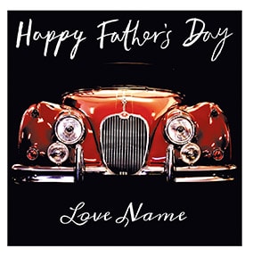 Father's Day Classic Car Personalised Card