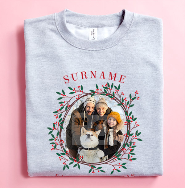 Family Christmas Photo Upload Personalised Sweatshirt