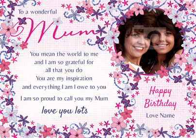 Amore - Birthday Card To a Wonderful Mum