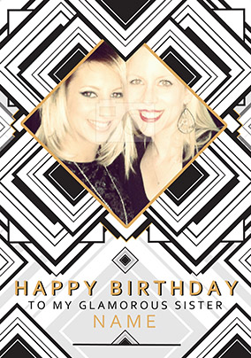 Glam Squad - Birthday Card Photo Upload Sister