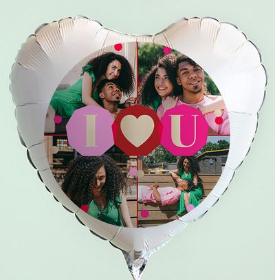 I Heart You Photo Upload Balloon