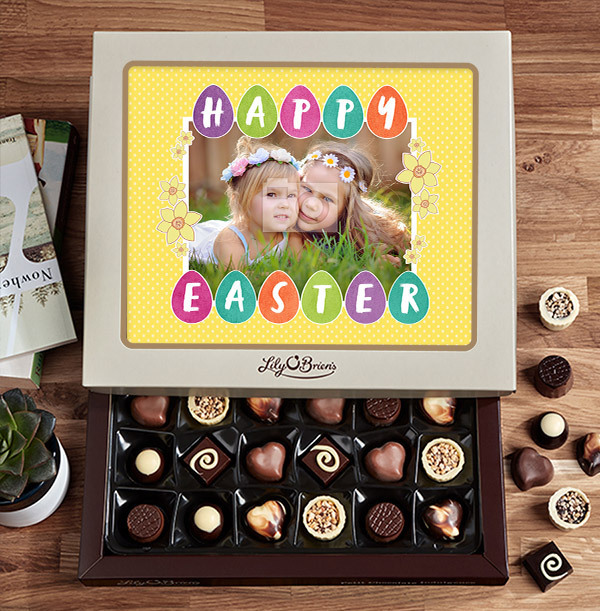 Photo Upload Happy Easter Chocolate - Box of 30