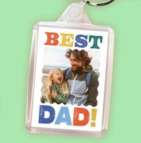 Tap to view Best Dad! Photo Upload Keyring