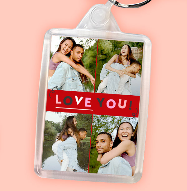 Love You Multi Photo Keyring