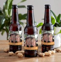 Tap to view Photo & Text Personalised Lager Bottles - Multi Pack