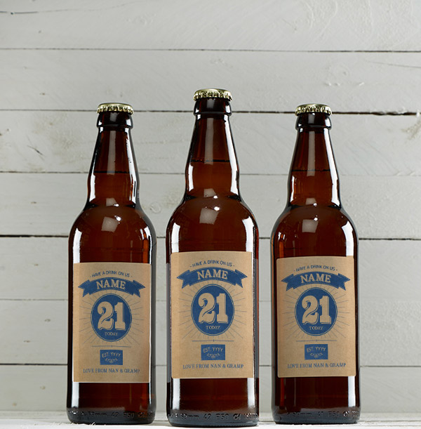 21st Birthday Personalised Beer - Multi Pack