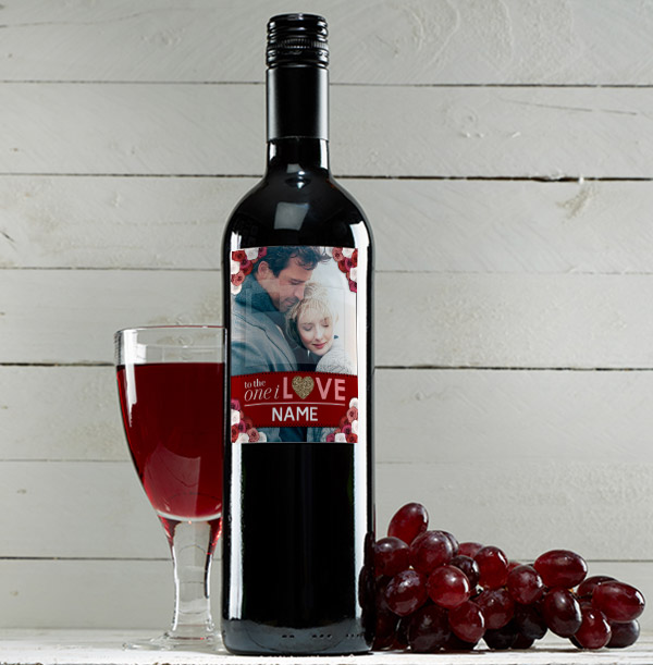 One I Love Red Wine Photo Wine Bottle