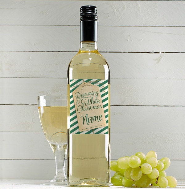 Personalised Christmas Sauvignon Blanc Wine