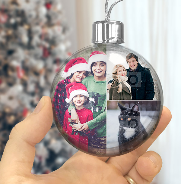 Portrait Triple Photo Bauble