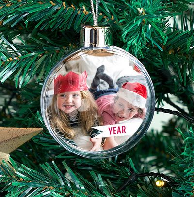 Personalised Year Photo Bauble