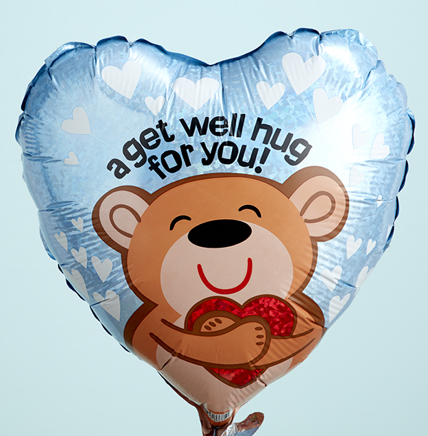 Get Well Big Hug Heart Balloon