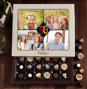 50th Birthday Multi Photo Chocolates