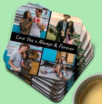 Tap to view Couple Photo Collage Coaster