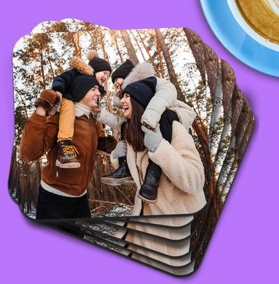 Christmas Personalised Full Photo Coaster