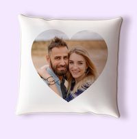 Tap to view Personalised Photo Upload Heart Cushion