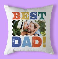 Tap to view Best Dad Photo Upload Cushion