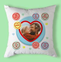 Tap to view Swizzels Love Heart Dad Photo Upload Cushion