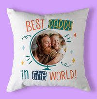 Tap to view Cancer Research UK Best Daddy in the World Photo Upload Cushion