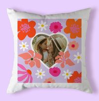 Tap to view Mums Floral Photo Upload Cushion